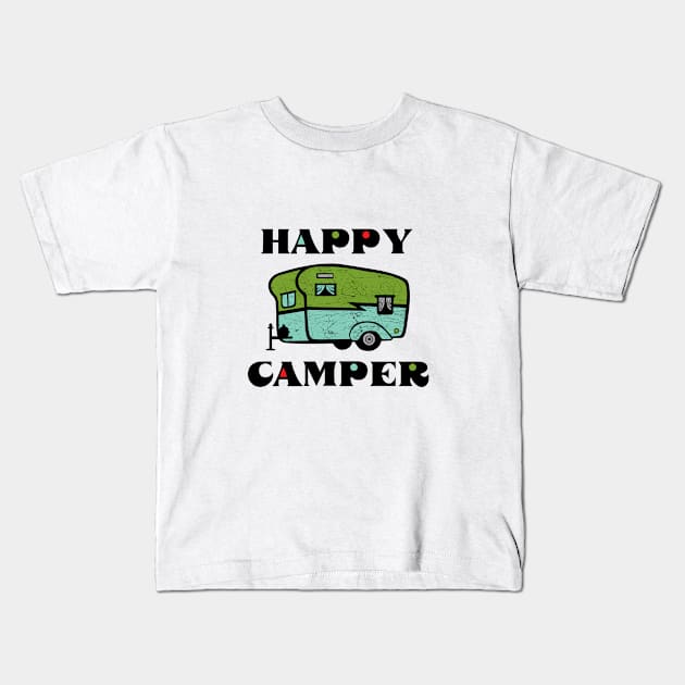 Happy Camper Kids T-Shirt by Andibird